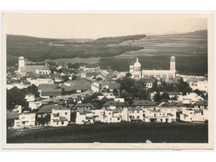 Slovensko, Kežmarok, celkový pohled na město, cca 1946