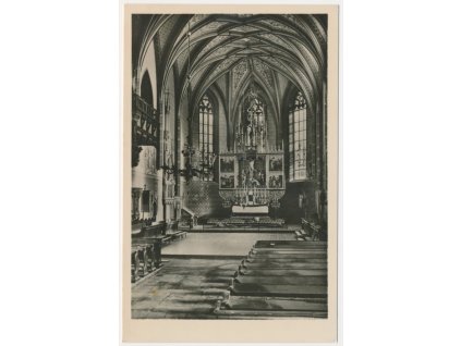 Slovensko, Kežmarok, Katolicky kostol, oltár, cca 1949