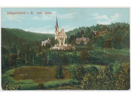 66 - Trutnovsko, Janské Lázně (Johannisbad), katolický kostel, cca 1908