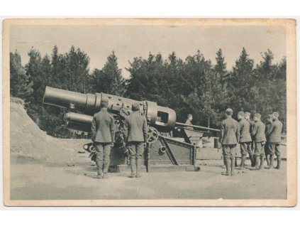 Naše vojsko, Vojáci u těžkého hmoždíře, "Nabíjení", cca 1930