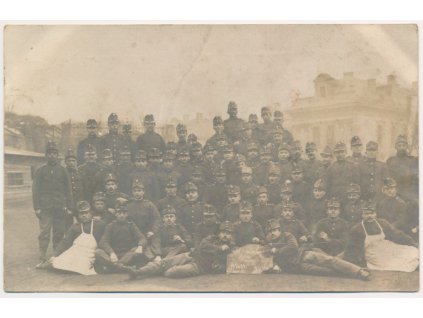 Vojenská, Skupinové foto vojáků 3.čety, cca 1914