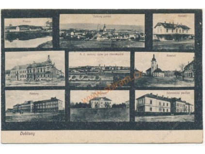 47 - Plzeňsko, Dobřany, 9 - ti záběr, kasárny, nádraží, pivovar..,1915