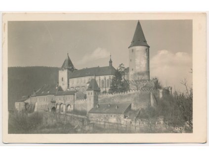 55 - Rakovnicko, Křivoklát, pohled na hrad, cca 1930