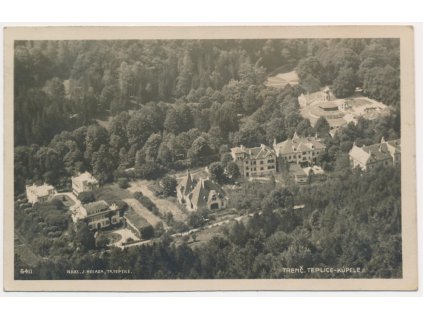 Slovensko, Trenčianské Teplice, pohled na lázně, cca 1925