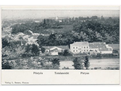 Slovensko, Piešťany, celkový pohled, cca 1913