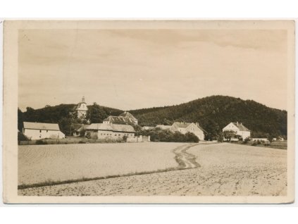 54 - Příbramsko, Svatý Jan, pohled na obec, cca 1960