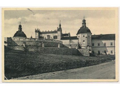 54 - Příbramsko, Svatá Hora v Čechách, Ochoz nově upraveného náměstí, cca 1930