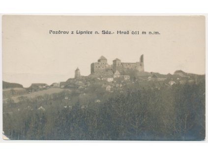 17 - Havlíčkobrodsko, Lipnice nad Sázavou, Hrad Lipnice, cca 1924