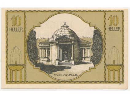 Rakousko, nouzová bankovka 10 h, Bad Hall , 1920, krásný stav UNC