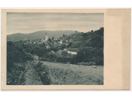 Slovensko, Obišovce, pohled na obec, cca 1922