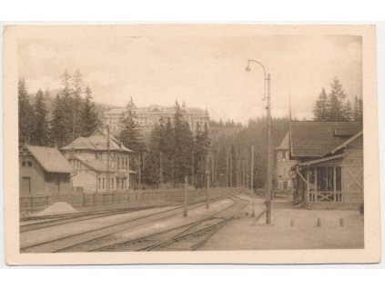 Slovensko, Nádraží v Tatranské Lomnici, cca 1935