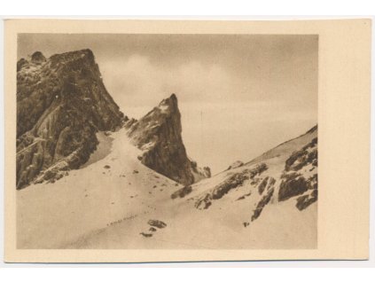 Slovensko, Vysoké Tatry, Zlatá stěna v Malé studené dolině, cca 1922