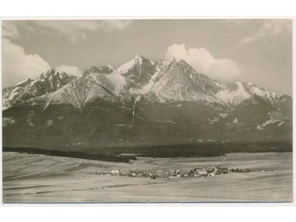 Slovensko, Vysoké Tatry od Malého Slavkova, cca 1950