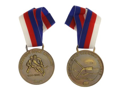 ČR, hokej, medaile mistrovství ČR, ženy, 1994/95, průměr 60 mm, stav 0/0