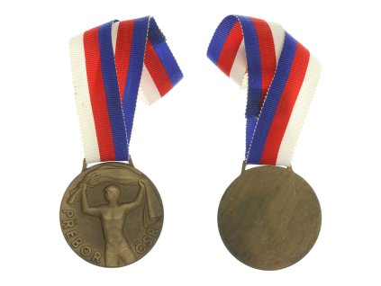 ČSR, AE medaile, Přebor ČSR, průměr 50 mm, stuha, stav 1/1