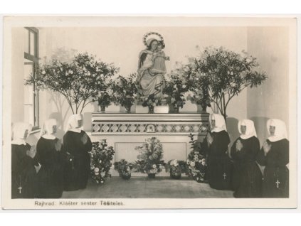 05 - Brno-venkov, Rajhrad, oživená partie z Kláštera sester těšitelek, cca 1938