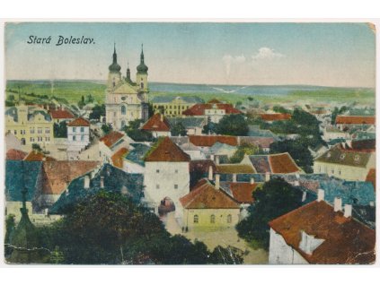 50 - Praha-východ, Stará Boleslav, celkový pohled, cca 1928