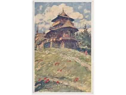 71 - Vsetínsko, Pustevny, chata Libušín, cca 1914