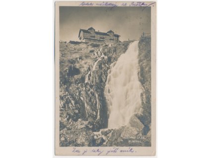 66 - Trutnovsko, vodopád Labe (Elbfall), cca 1923