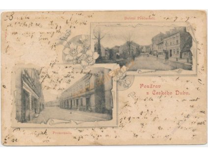 32 - Liberecko, Český Dub, 2 - záběr, Dolní předměstí, promenáda,1903