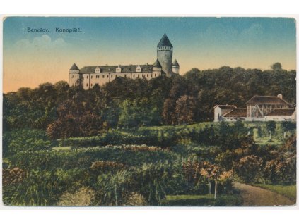01 - Benešovsko, zámek Konopiště a okolí, cca 1918