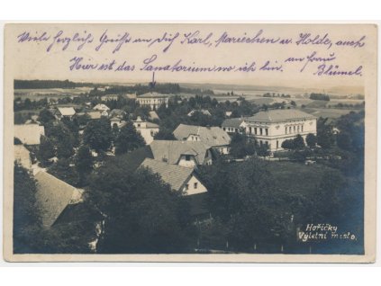 38 - Náchodsko, Hořičky, celkový pohled, cca 1927