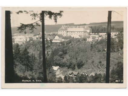 31 - Kutnohorsko, Rataje nad Sázavou, celkový pohled, cca 1936