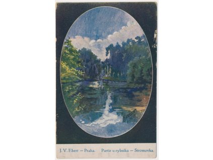 49 - Praha, Stromovka, partie u rybníka, cca 1926