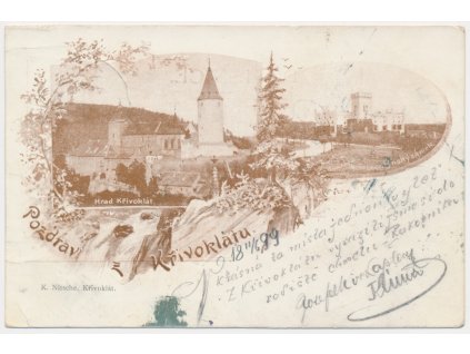 55 - Rakovnicko, hrad Křivoklát, koláž, cca 1899