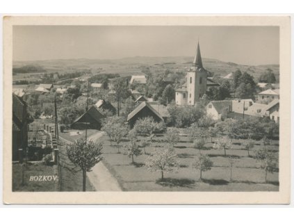 58 - Semilsko, Bozkov, pohled na obec, cca 1940