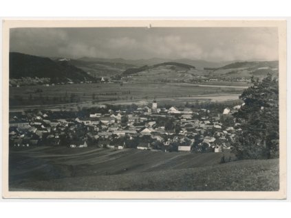 Slovensko, Považská Bystrica, celkový pohled, cca 1936