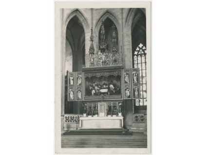 31 - Kutná Hora, Velechrám sv. Panny Barbory, Hlavní oltář, cca 1940