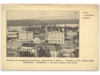 57 - Rychnovsko, Týniště nad Orlicí, Továrna A. Novotný a spol., cca 1925