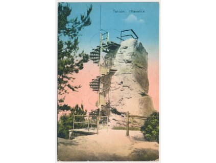 58 - Semilsko, Turnov, Hlavatice, skalní vyhlídka, cca 1920
