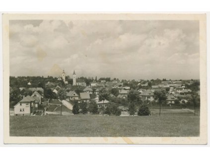 45 - Pelhřimovsko, Pacov, celkový pohled, cca 1955