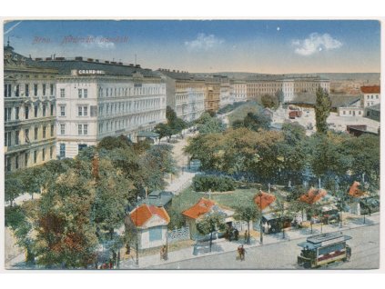 04 - Brno, Nádražní náměstí, Grand hotel..., cca 1917