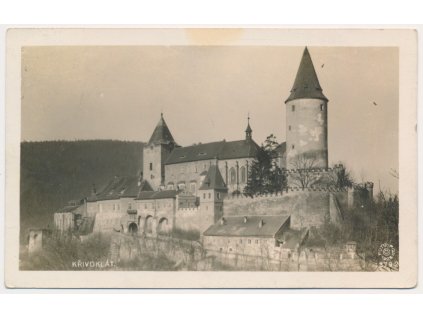 55 - Rakovnicko, Křivoklát, pohled na hrad, cca 1929