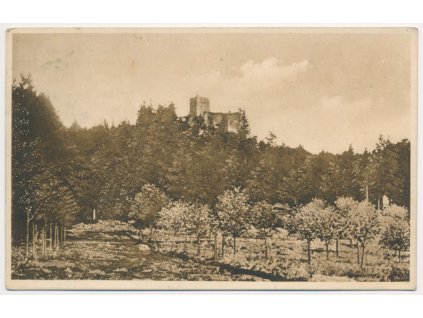 64 - Táborsko, zříceniny hradu Choustníku, cca 1927