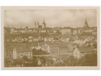 34 - Lounsko, Žatec, celkový pohled na město, cca 1928