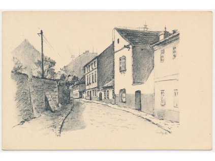 34 - Lounsko, Žatec, Defreggerova ulice, malíř J. Zdeněk, cca 1931