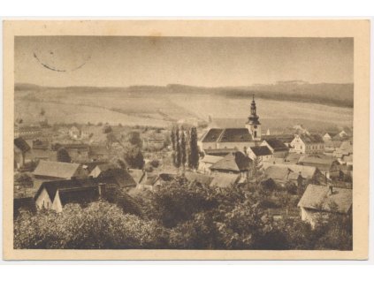 34 - Lounsko, Velká Černoc, celkový pohled, cca 1948