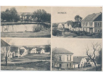 27 - Kladensko, Honice, 4 - záběr dominant vesnice, cca 1915
