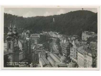 25 - Karlovy Vary, pohled na Novou a Starou Louku, cca 1934