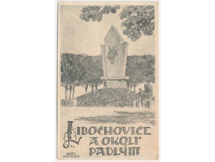 33 - Litoměřicko, Libochovice, Pomník padlým v 1. světové válce, cca 1925