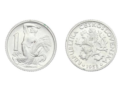 ČSR, mince 1 Koruna, 1953, stav +1/1+...viz autentické foto