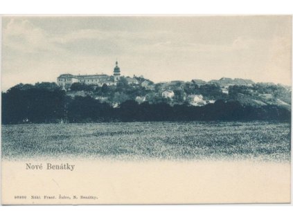 36 - Mladoboleslavsko, Nové Benátky, celkový pohled, cca 1900