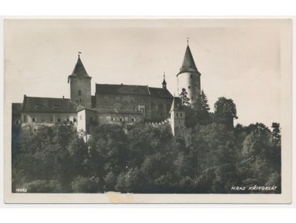 55 - Rakovnicko, pohled na hrad Křivoklát, cca 1935