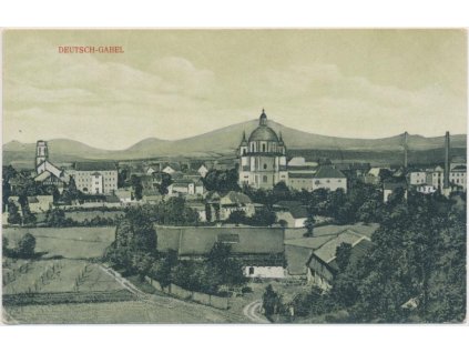 32 - Liberecko, Jablonné v Podještědí, pohled na město, cca 1921