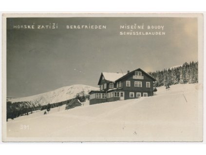 66 - Trutnovsko, Mísečné boudy, Gasthaus Bergfrieden, cca 1930