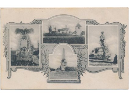 38 - Náchodsko, Dobenín, 4 - záběr zaniklé vsi, kostel..., cca 1916